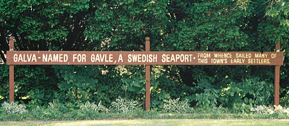 The small town of Galva, IL, sister city of Galve, Sweden, home of Gevalia Coffee