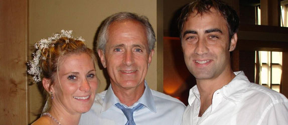 Ken, Cinnamon and Senator Bob Corker at our wedding reception