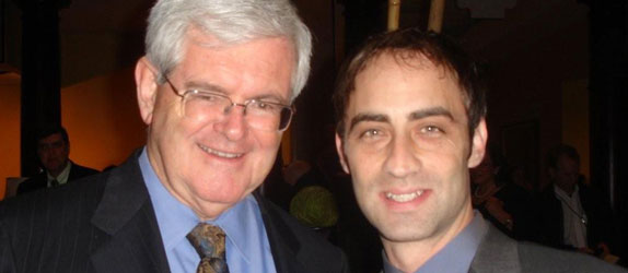 Ken and Newt Gingrich at Rediscovering God in America Premiere