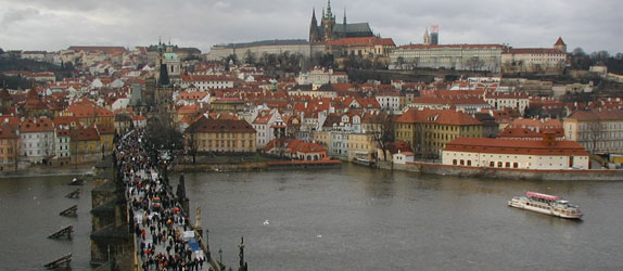 Prague Castle, a view I would see every day on the way to school